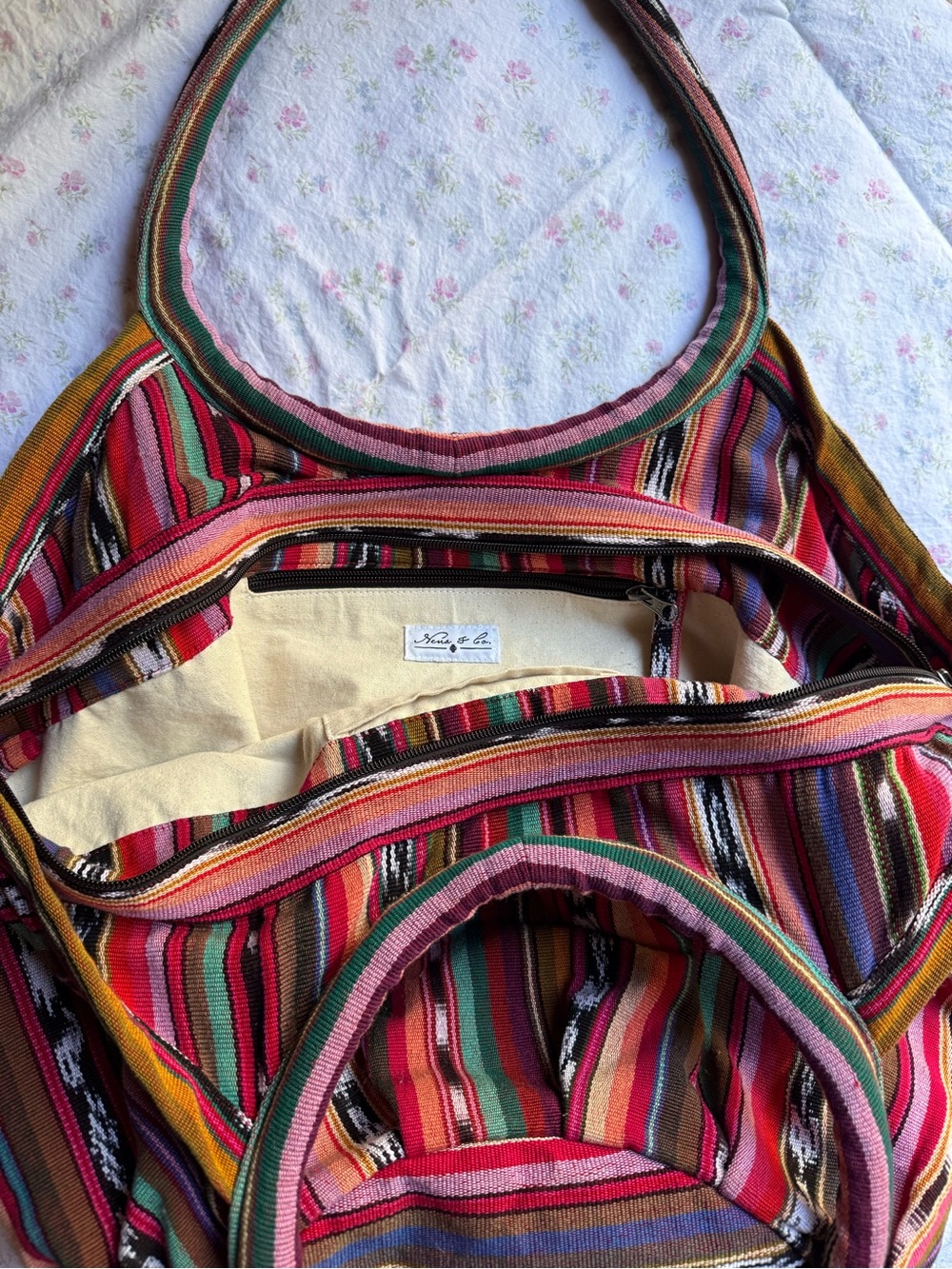 Nena & Co. Multicolor Striped Boho Shoulder Bag - Picture 2 of 6